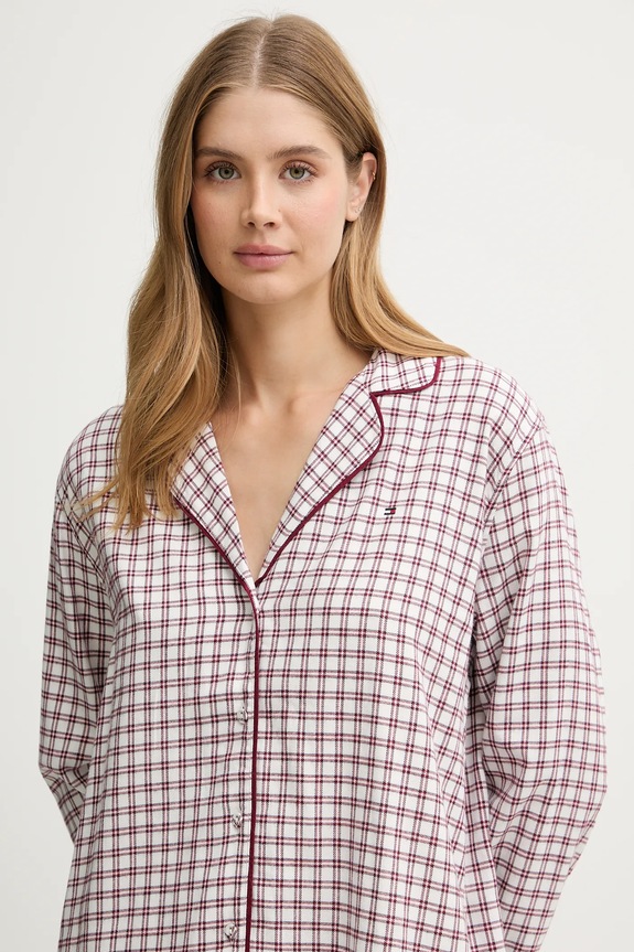 Îmbrăcăminte Tommy Hilfiger cămașă de noapte UW0UW06147 burgundia