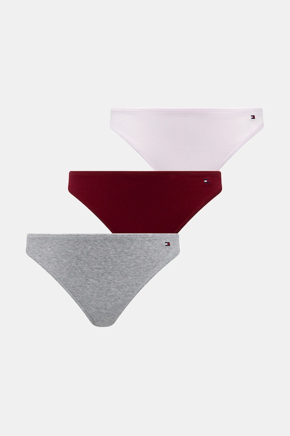 Tommy Hilfiger Στρινγκ Γυναικεία 3-pack πλεκτό ύφασμα ροζ UW0UW06129