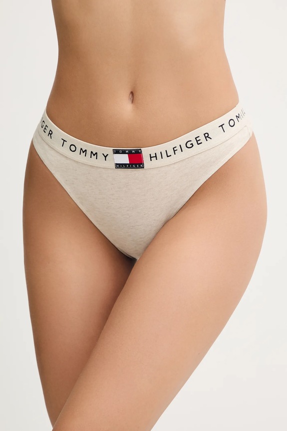 Tommy Hilfiger tanga print bej UW0UW06227