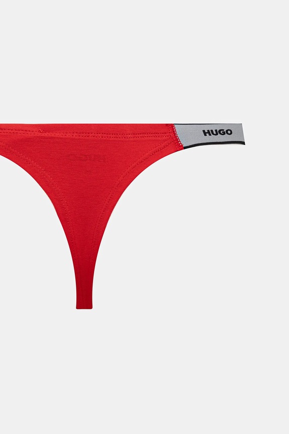 Tangá HUGO 3-pak TRIPLET STRING GIFT 50550089 čierna