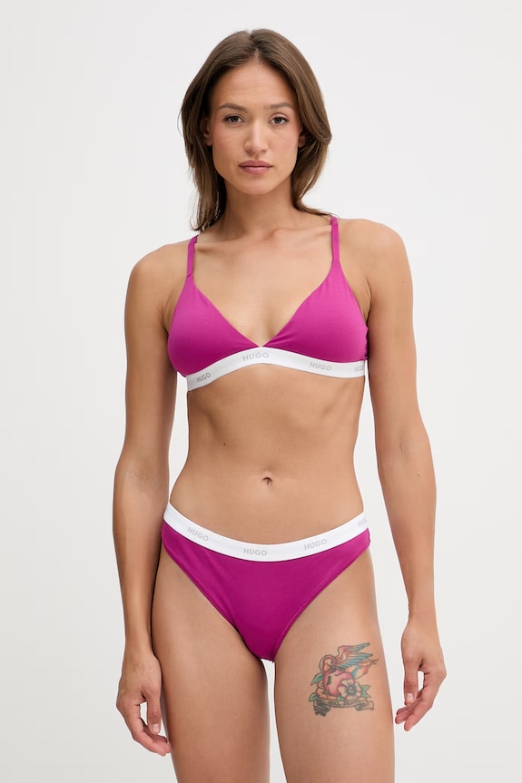 HUGO figi damskie HUGO ID BRIEF 50557102 fioletowy SS26