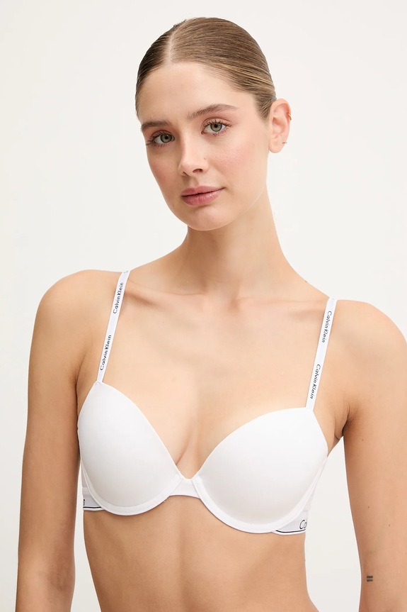 Grudnjak Calvin Klein Underwear pletivo bijela LV00QF8499