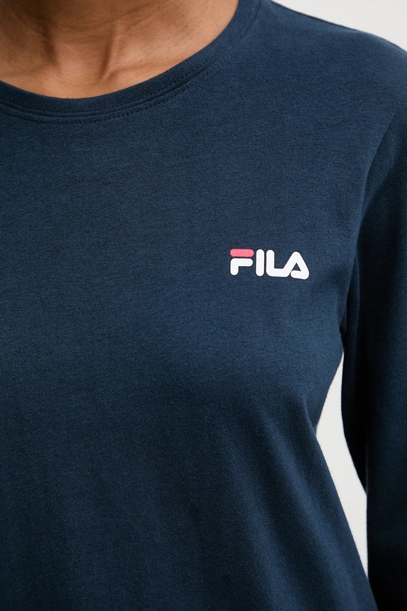 Памучна пижама Fila FPW4217 тъмносин
