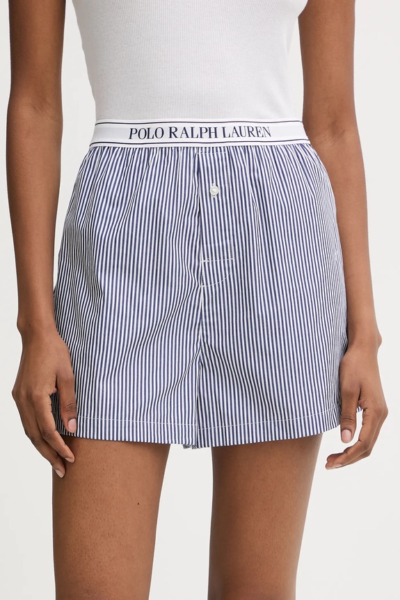 Polo Ralph Lauren szorty piżamowe bawełniane 2-pack 4P0717 niebieski AW25