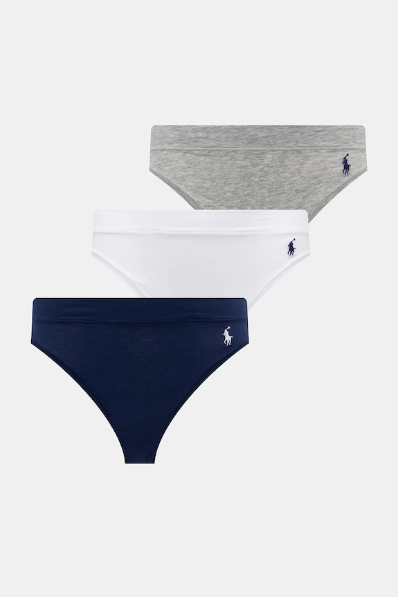 Σλιπ Polo Ralph Lauren 3-pack πλεκτό ύφασμα σκούρο μπλε 4P0711