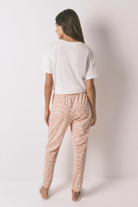 Îmbrăcăminte women'secret pantaloni pijama bumbac 3702250 portocaliu