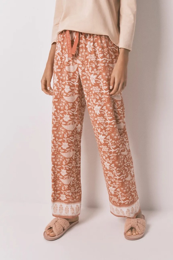 women'secret pantaloni de pijama fund portocaliu 3702258