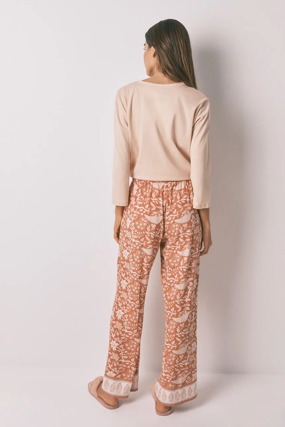 Îmbrăcăminte women'secret pantaloni de pijama 3702258 portocaliu