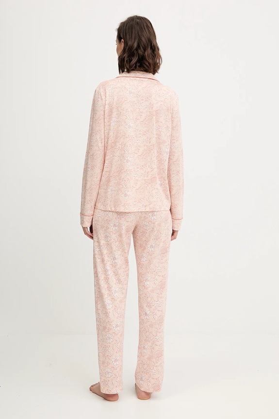 women'secret piżama bawełniana pomarańczowy 4852096