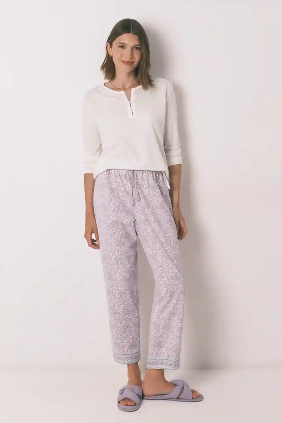 women'secret pizsamanadrág 3702246 lila AW25