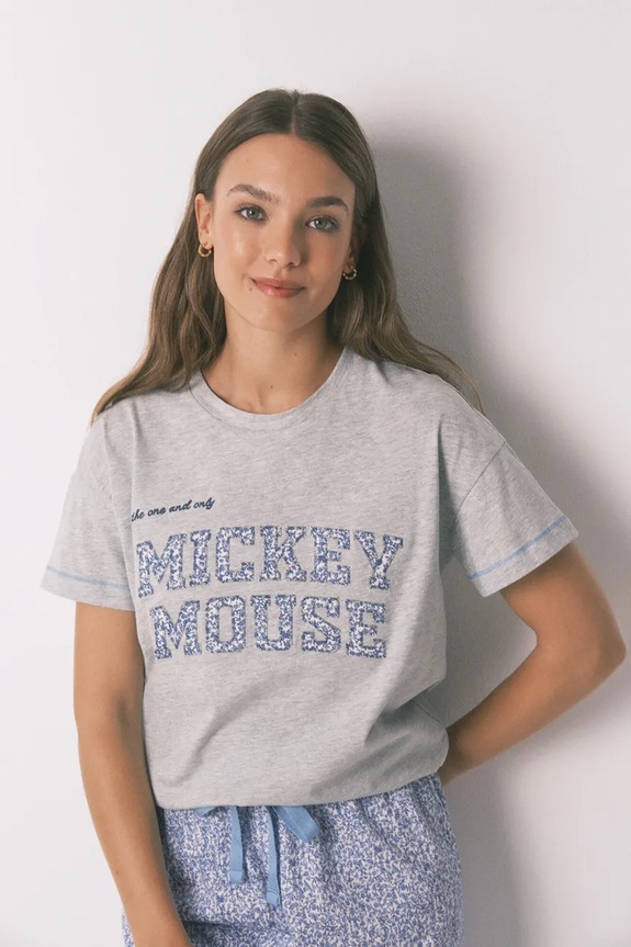 Βαμβακερές πιτζάμες women'secret 3132143 γκρί AW25