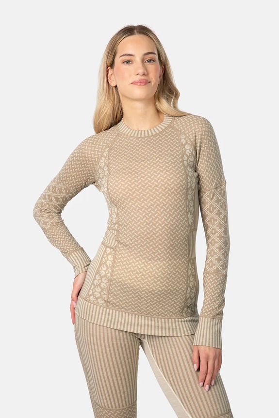 Kari Traa longsleeve funzionale SMEKKER sport invernali marrone 622682