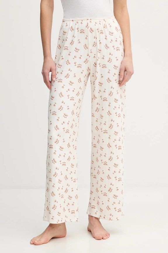 Abercrombie & Fitch pantaloni de pijama cu modele bej KI146.5113.110