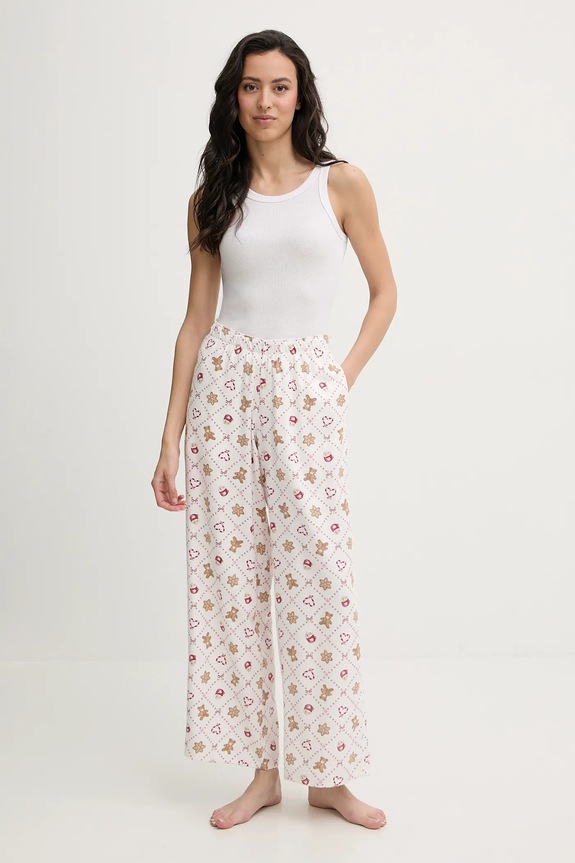 Παντελόνι πιτζάμας Hollister Co. KI346.5098.118 λευκό AW25
