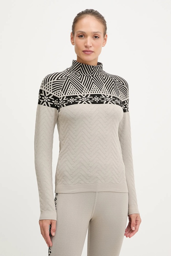 Funkcionalna majica dugih rukava Newland LADY TURTLENECK zimski sportovi bež N46724.106
