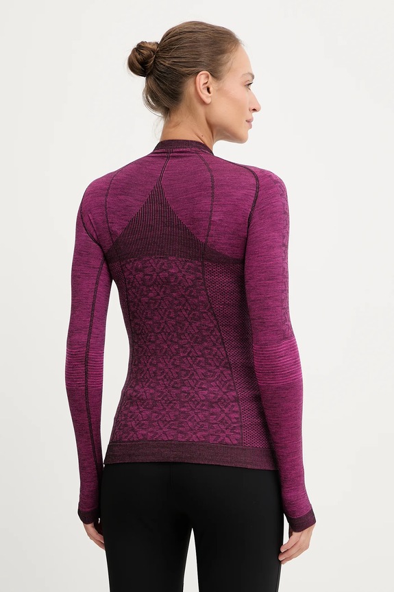 Odjeća Funkcionalna majica dugih rukava s dodatkom vune Newland LADY ROUND NECK SW N4600.111 roza