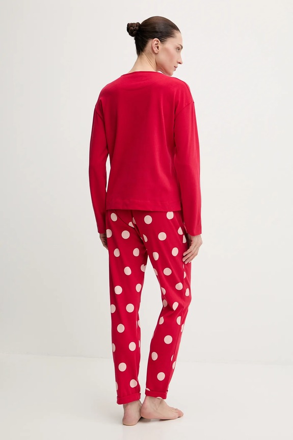 Ρούχα Βαμβακερές πιτζάμες United Colors of Benetton 3P053P04G κόκκινο