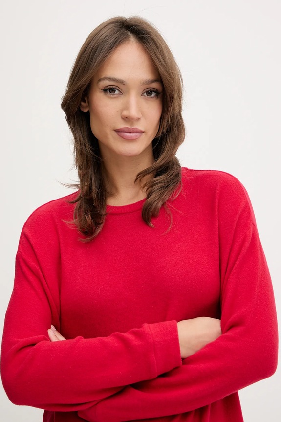 United Colors of Benetton longsleeve piżamowy czerwony 3Q413M08A