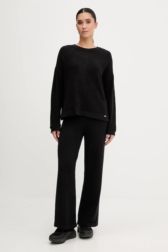 United Colors of Benetton longsleeve de pijama 3Q413M08A negru AW25