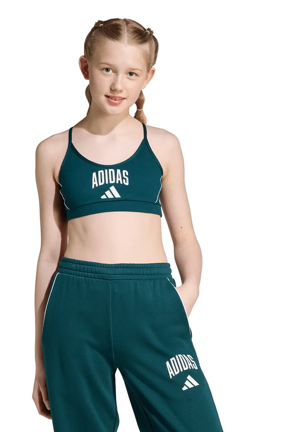 Detská športová podprsenka adidas mäkké zelená JW8661