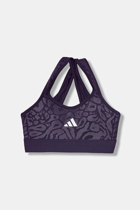 adidas biustonosz sportowy dziecięcy JM3916 fioletowy AW25