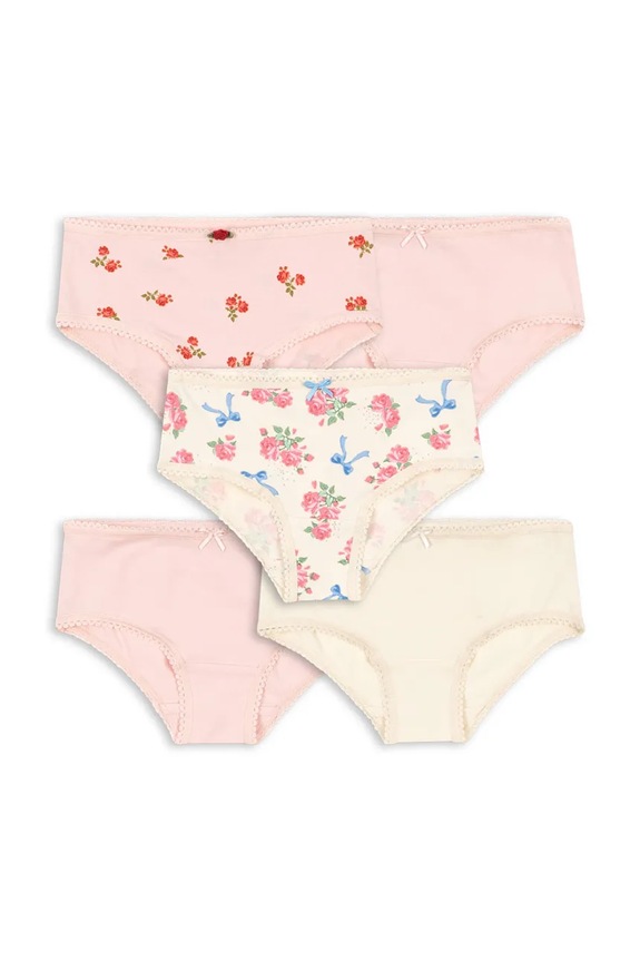 Konges Sløjd chiloți copii BASIC 5 PACK GIRL UNDERPANTS GOTS 5-pack uni roz KS103699.9BYA