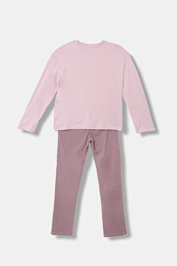 Detské bavlnené pyžamo United Colors of Benetton 3VD00P09C.G.seasonal ružová AW25