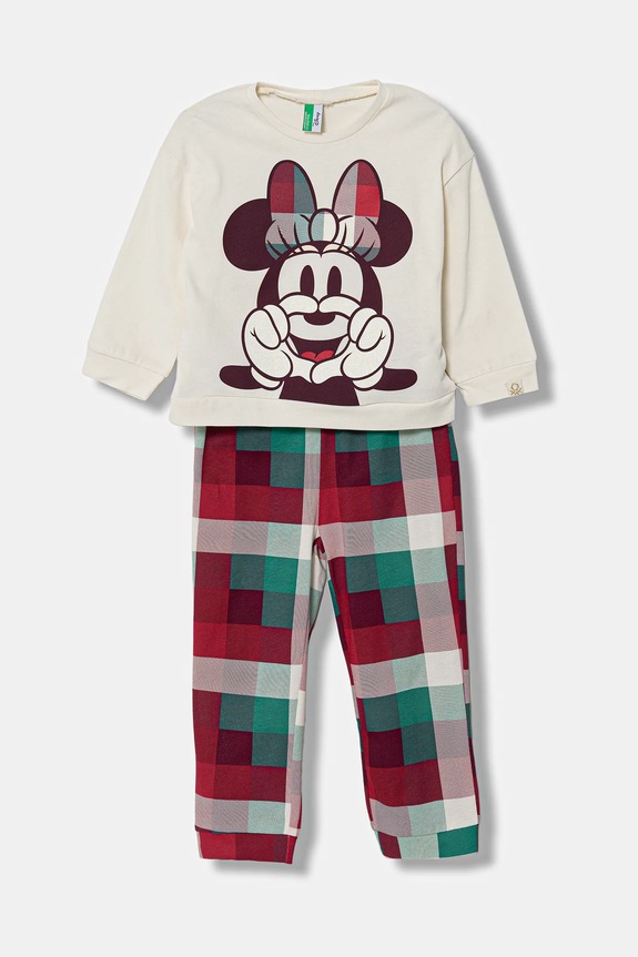Detské bavlnené pyžamo United Colors of Benetton 2-pak sada viacfarebná 3P050P09N.G.Seasonal