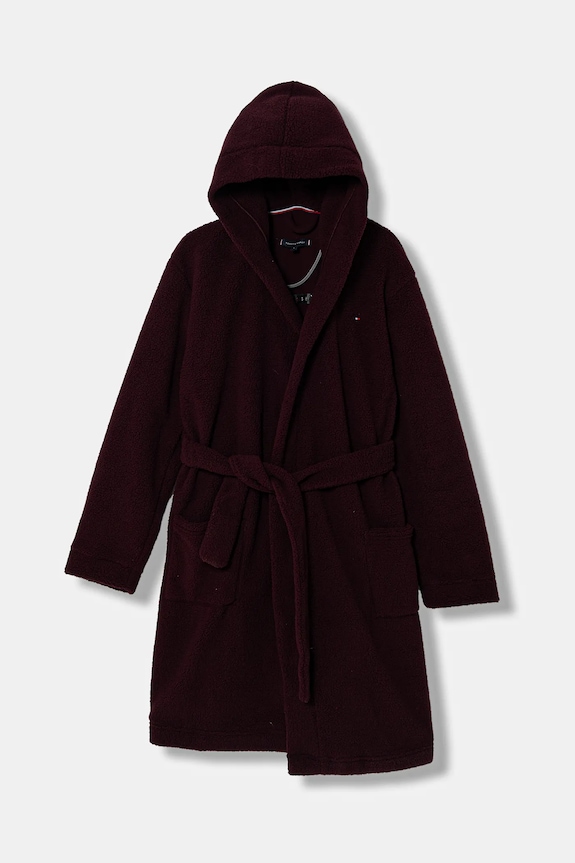 Tommy Hilfiger szlafrok Planet friendly bordowy UK0UK00090.9BYA