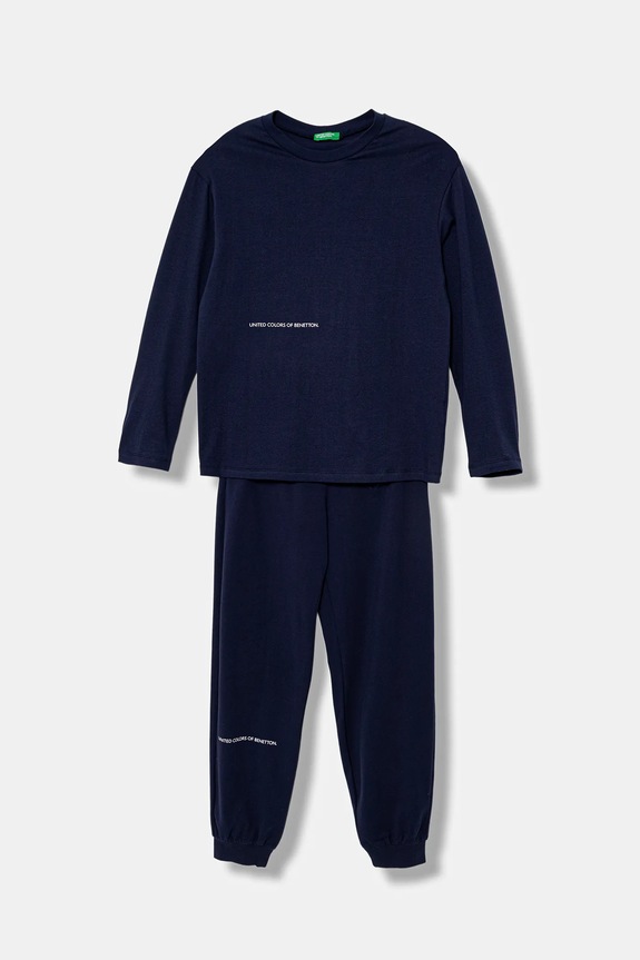 Dječja pidžama United Colors of Benetton bez uzorka mornarsko plava 3DKE0P097.G.seasonal