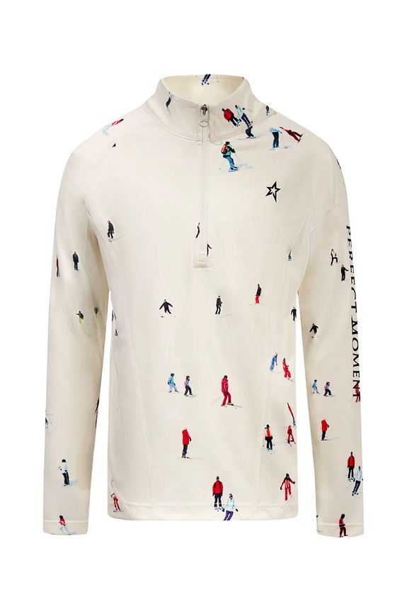 Λειτουργικό παιδικό μακρυμάνικο Perfect Moment thermal half zip K6000073 μπεζ AW25