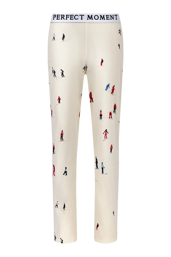 Perfect Moment legginsy funkcyjne dziecięce thermal pants sporty zimowe beżowy K6000074