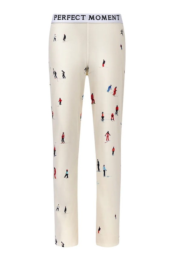 Perfect Moment legginsy funkcyjne dziecięce thermal pants sporty zimowe beżowy K6000074