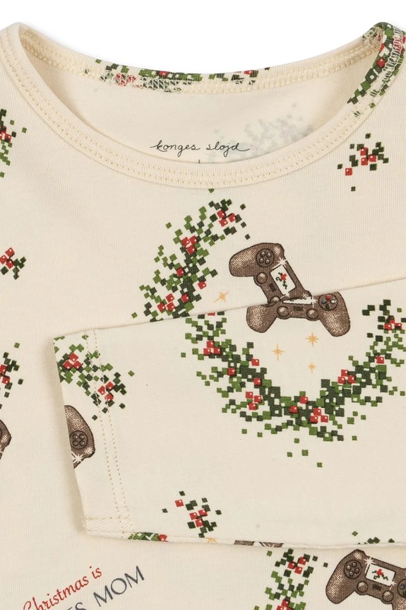 Dječaci Dječja pidžama Konges Sløjd BASIC BLOUSE/PANTS SET GOTS KS104214.9BYA bež