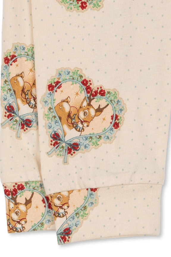 Dječja pidžama Konges Sløjd BASIC BLOUSE/PANTS SET GOTS KS104214.9BYA bež