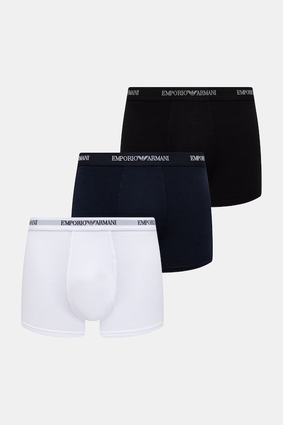 Emporio Armani Underwear boxerky pánske s bavlnou 3-pak biela EM000259.AF14132