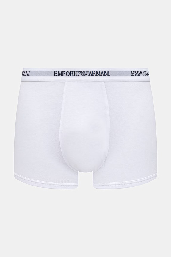 Emporio Armani Underwear boxerky pánske s bavlnou 3-pak EM000259.AF14132 biela SS26