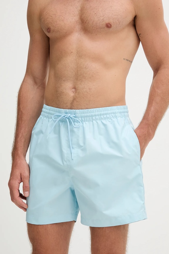 Plavkové šortky Calvin Klein LV00N61109 modrá AW25