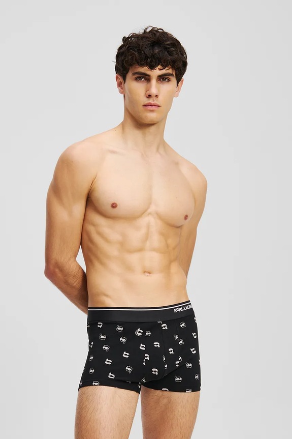 Karl Lagerfeld boxerky pánske bavlnené s elastanom 3-pack A3M47008 čierna AA00