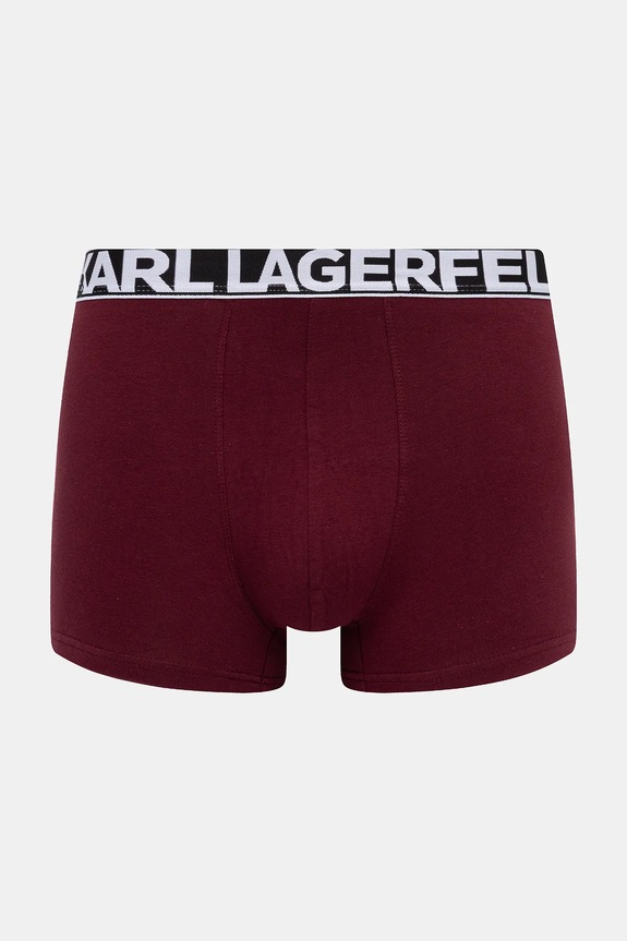 Îmbrăcăminte Karl Lagerfeld boxeri bărbați din bumbac cu elastan pachet de 3 A3M47010 burgundia