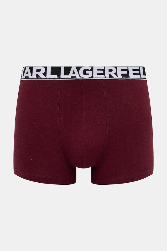 Îmbrăcăminte Karl Lagerfeld boxeri bărbați din bumbac cu elastan pachet de 3 A3M47010 burgundia