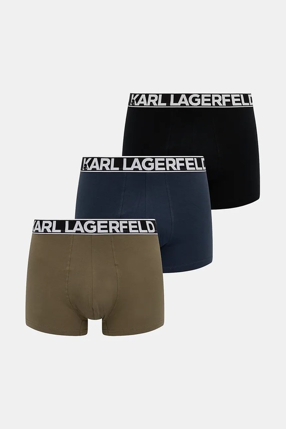 Karl Lagerfeld boxeri bărbați din bumbac cu elastan pachet de 3 boxeri negru A3M47010