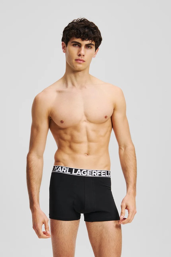 Karl Lagerfeld boxerky pánske bavlnené s elastanom 3-pak A3M47010 čierna AA00