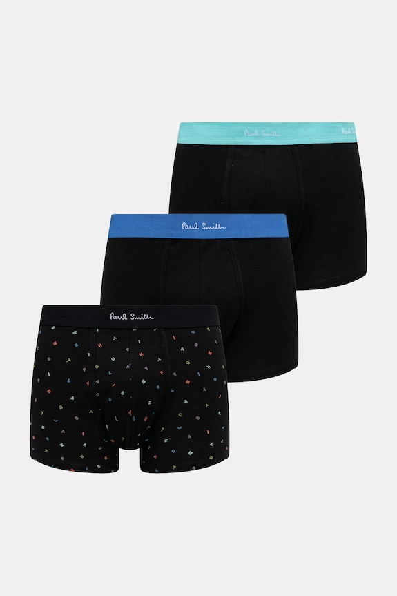 Σλιπ Paul Smith 3-pack εφαρμοστό σορτς μπόξερ μαύρο M1A.914.T3PK77