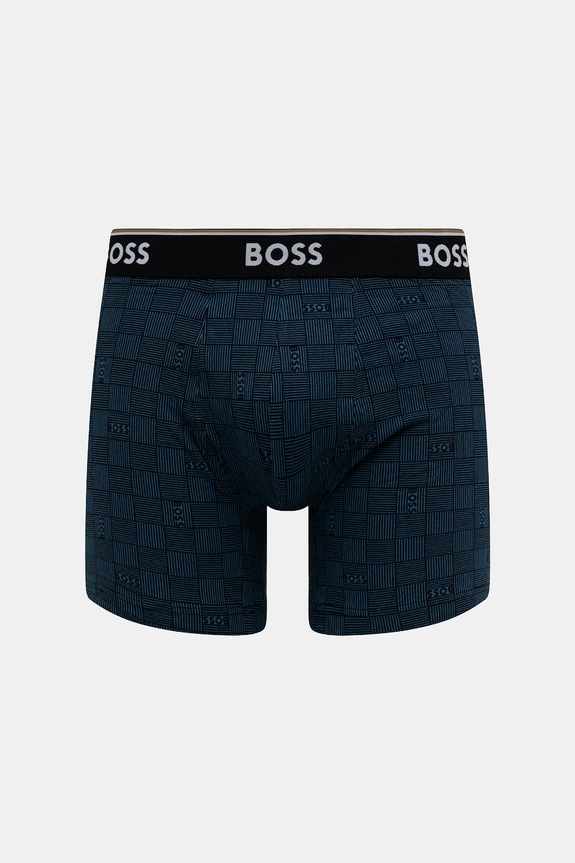 Boxerky BOSS 3-pak BoxerBr 3P Power Des 50531685 modrá NC25