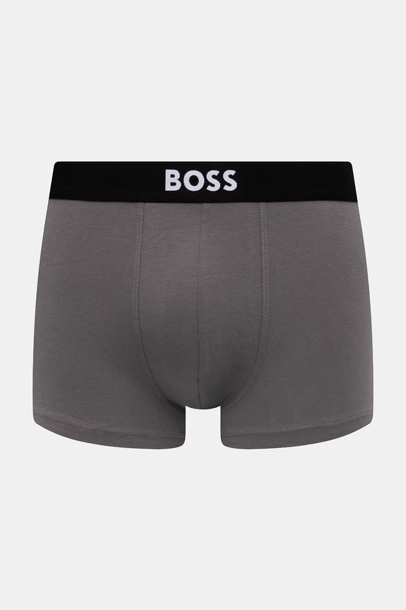 BOSS bokserki męskie bawełniane Trunk 3P BOSS ONE D 3-pack 50549832 szary SS26
