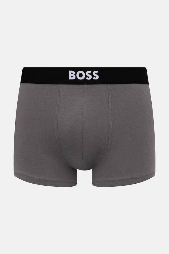 BOSS bokserki męskie bawełniane Trunk 3P BOSS ONE D 3-pack 50549832 szary SS26