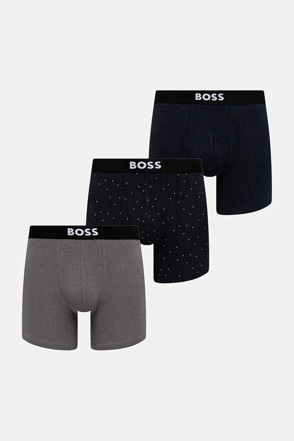 Boxerky BOSS 3-pak BoxerBr3P BOSS ONE D jednofarebný sivá 50549856