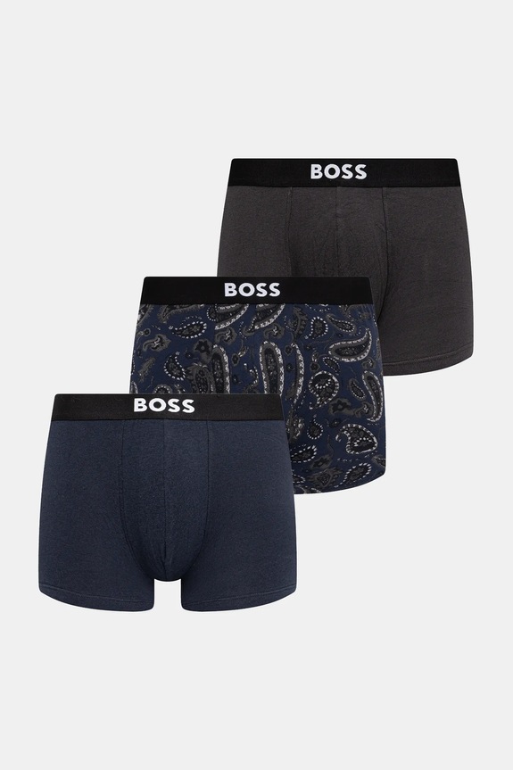BOSS boxeralsó 3 db sima fekete 50549856