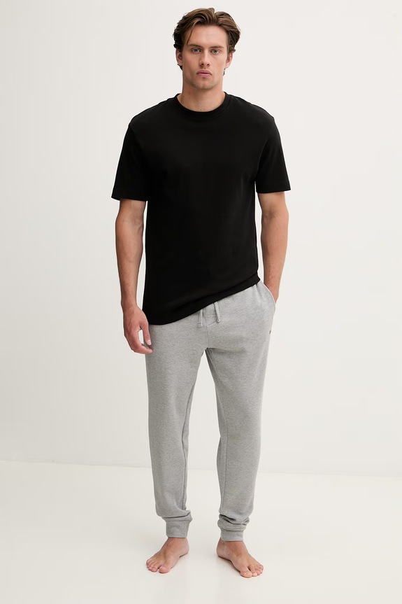 BOSS spodnie dresowe męskie Waffle Pants Cuff 50535878 szary AW25